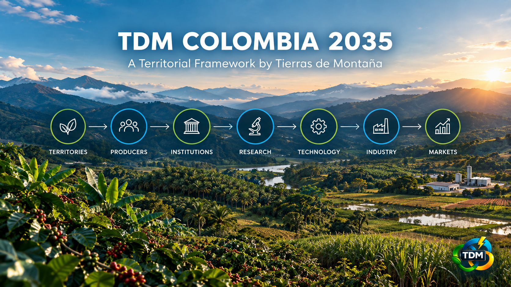 TDM territorial architecture — multiple crops